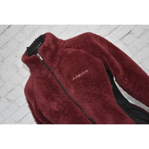 Columbia Plush Fleece Jacket Womens Size Medium Full Zip Camping Hiking Purple - Picture 1 of 9