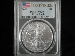 2018 American Silver Eagle - PCGS MS69 First Strike - Picture 1 of 3