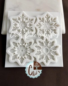 Molde de silicona para copos de nieve, 2" H cada uno - Imagen 1 de 5