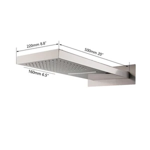 Grifo mezclador de grifo de ducha rectangular para lluvia y cascada @ - Imagen 1 de 9