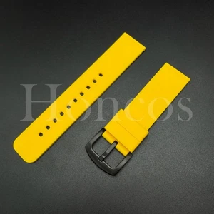 10-22 MM Quick Release Silicone Rubber Watch Band Strap Fits for Citizen Yellow - Picture 1 of 19