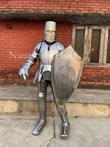 Medieval Knight Armor Suit Templar Wearable Crusader Costume Full Body Armour - Picture 1 of 4
