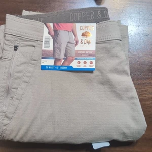 Copper & Oak Herren Cargo Shorts Flex Waist Stretch Baumwolle Freizeit Hellbraun Gr. 30 - Bild 1 von 2