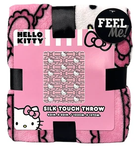 Sanrio Hello Kitty Pink Bow Soft Touch Throw Blanket 40x50 2025 Sanrio NEW - Picture 1 of 3