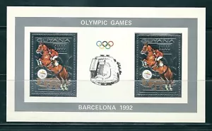 SELLOS GUYANA 1992 HB HIPICA PLATA X 2 . ESTADO OLIMPCO-BARCELONA 92 OLIMPIADAS - Imagen 1 de 1