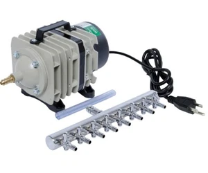 Active Aqua Commercial Air Pump 8 Outlets 60W, 70 L/MIN SAVE $$ W/ BAY HYDRO $$ - Picture 1 of 4