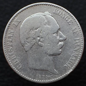 2 Kroner 1875 - Denmark KM#798.1 coin -#R63 - Picture 1 of 3