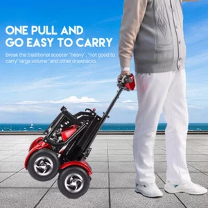 Electric Mobility Scooter Motorised 4 Wheel Folding Portable with Basket AU - Picture 1 of 16