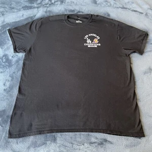 Fanatics Los Angeles Lakers & Dodgers 2020 Champs Black Short Sleeve T-Shirt - Picture 1 of 9