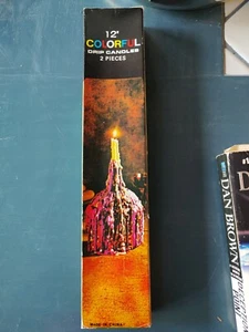 Mutli-Color Drip Candles 2 per pack Taper Candles - Picture 1 of 4