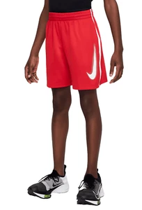 Nike Big Kids' Boys' Dri-FIT Graphic Training Shorts sz L Large (12-13) Red - Picture 1 of 4