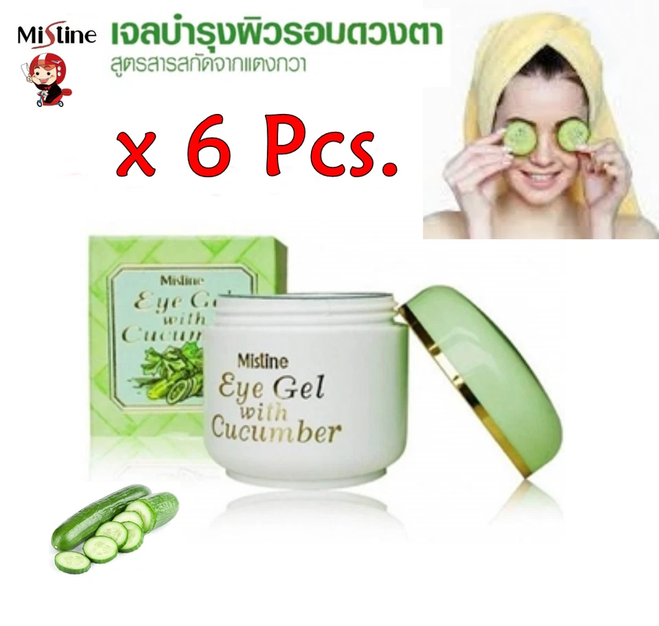 6x Mistine Cucumber Moisture Eye Gel Anti-Wrinkle Reduce Dark Nourish Skin Eyes - Image 1 of 4