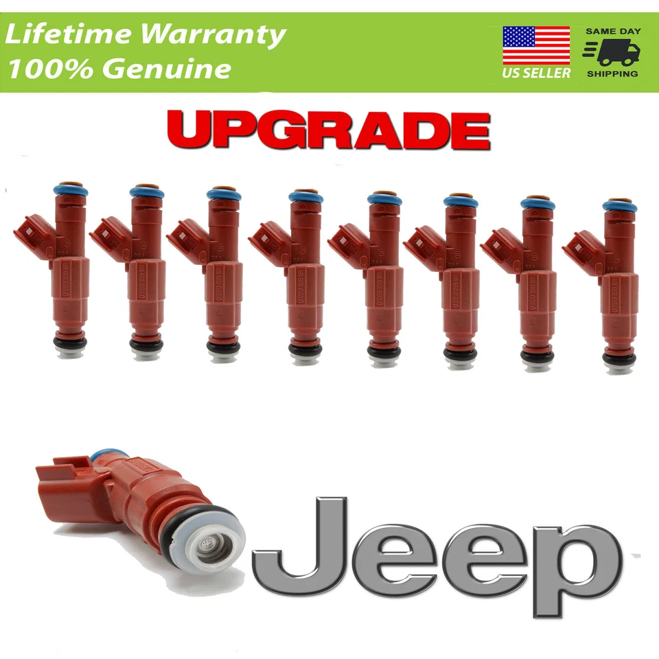 Inyectores de combustible X8 mejorados 12 orificios OEM Bosch Jeep Grand Cherokee 2005-07 4,7 V8 Foto 1 de 1
