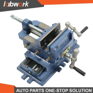 Labwork 4" Cross Drill Press Vise Slide Milling 2 Way Clamp Machine Heavy Duty - Picture 1 of 23