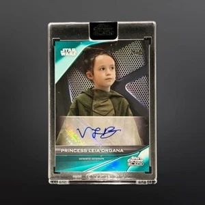 2023 TOPPS CHROME BLACK A-VL PRINCESS LEIA ORGANA AUTO /99 VIVIAN BLAIR GREEN - Picture 1 of 2