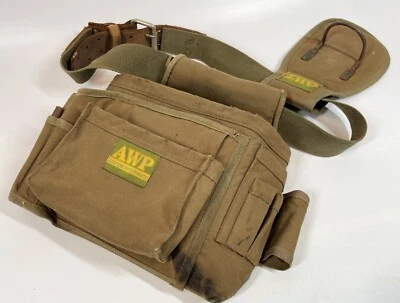 AWP American Work Products Classic Brown Canvas Construction Hammer Tool Belt - Image 1 of 4