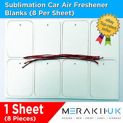 Sublimation Car Air Freshener Blanks Print Personalised CHEAPEST ON EBAY • 7.10€
