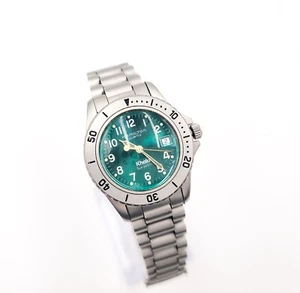 Hamilton Khaki Diver Sub Silver Women's 29mm Green Dial Stainless Steel Watch - Picture 1 of 10