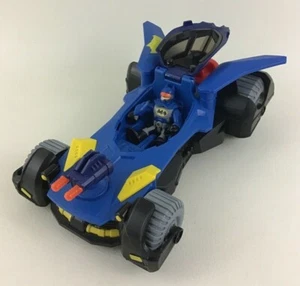 Fisher Price Imaginext Deluxe Batmobile Blue DC Super Friends Batman Vehicle - Picture 1 of 6