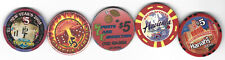 FIVE $5 CASINO CHIPS FROM NEVADA CASINOS -VARIOUS LOCATIONS!