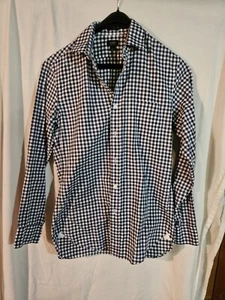 Camisa de Vestir J CREW Ludlow 120's 2 Capas Blanco y Azul Ventana Cuadros Talla - Imagen 1 de 6