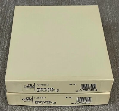 (2) NUEVA LIBRETA DE DIRECCIONES CR GIBSON A1-81 FLORENCIA CUERO ADHERIDO TIENE 600 ENTRADAS Foto 1 de 4