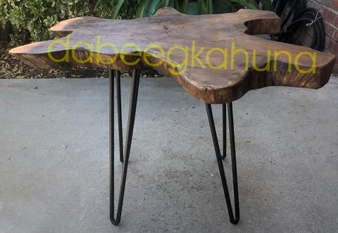 Teakwood from Indonesia - Table - Metal Legs - approx 32" x 32" W - approx 21" H Cover