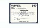 JIM PATTON Autographed Signed 1989 Collegiate Collection card Auburn Tigers