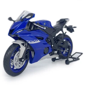 1/12 Yamaha YZF-R6 Modelo de motocicleta Diecast Vehículo de juguete Juguetes para niños Niños Azul - Imagen 1 de 10