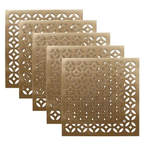 Square Shape Placemat PVC Soft leather & Designer Set,30 x 30 x1 cm,Pack Of 6 - Picture 1 of 4