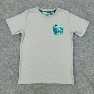 Hurley Shirt Boy's XL Gray Logo Crew Neck Short Sleeve Pocket Pullover Youth XL - Picture 1 of 12