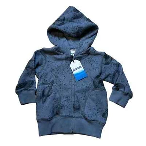 Bit'z Kids Gray Space Planet Printed Zip Up Hoodie Sweatshirt Size 6-12M NWT - Picture 1 of 10