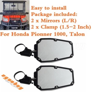 1.5-2" Clamp Roll Bar Rear UTV Mirror ABS For Honda Pionner 1000 Yamha YXZ Rhino - Picture 1 of 8
