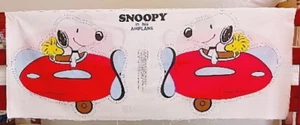 Vintage ~ Snoopy in His Airplane Pillow Panels ~ 1958-1965 ~ 13" X 18" Pillow - Picture 1 of 3