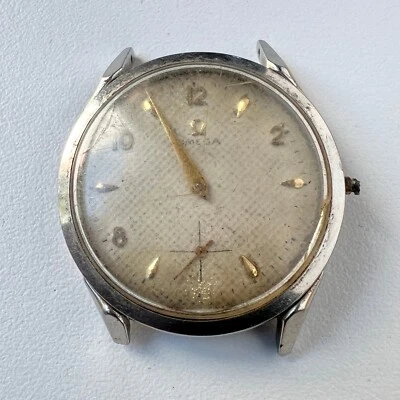 OMEGA Cal 265 Watch 2605-5 Vintage Mens Beige Dial 15 Jewels To Restore - Image 1 of 4