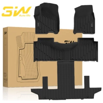 Alfombrillas 3W para 2021-2025 Yukon XL/Cadillac Escalade ESV/Suburban Fit 7 asientos Foto 1 de 4