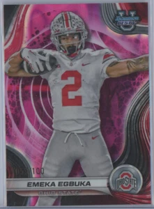 2024 Bowman's Best University rifrattore lava rosa Emeka Egbuka Ohio State 55/100 - Foto 1 di 2