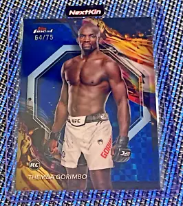 2024 Topps Finest UFC Blue Checkerboard Refractor /75 Themba Gorimbo Rookie RC - Bild 1 von 3