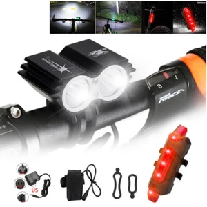 MTB 10000LM X2 LED Bycicle Road Bike Lamp Bicycle Light Headlight Riding Light - Picture 1 of 15