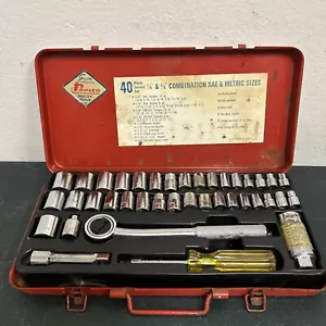 Vintage socket set Paulco Comb SAE & Metric Sizes 40pce Made In Japan - Picture 1 of 10