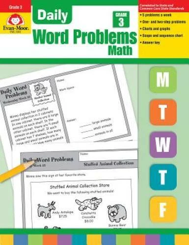 Daily Word Problems, Grade 3 - Paperback By Evan Moor - GOOD - Image 1 of 1