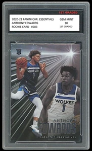 Tarjeta de novato Anthony Edwards 2020 Panini Chronicles Essentials primer grado 10 #203 - Imagen 1 de 1