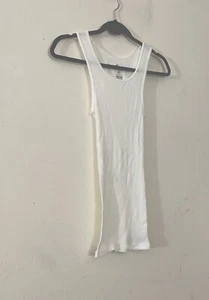 Hanes, kleines Tank-T-Shirt, weiß, Baumwolle - Bild 1 von 2