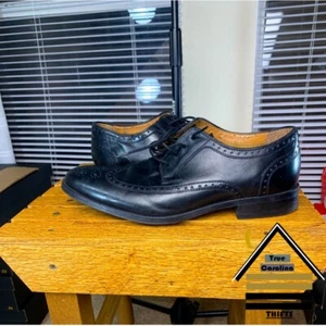 Vintage BOSTONIAN Brogue Upper Wingtip Dress Shoe Size 11.5 SKU #305 - Picture 1 of 8