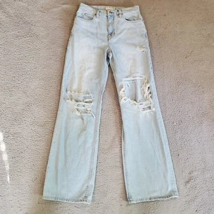Jeans donna We The Free People 27 blu Tinsley larghi vita alta gamba dritta - Foto 1 di 18