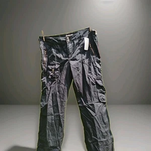 Rare Vintage Polo Jeans Company 1967 Cargo Baggy Black Pants Size 14 NOS - Picture 1 of 13