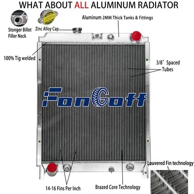 3 Core Radiator Fit Hino 258 268 338 238 258LP Models 7.7L L6 Diesel 2005-2010 - Image 1 of 4