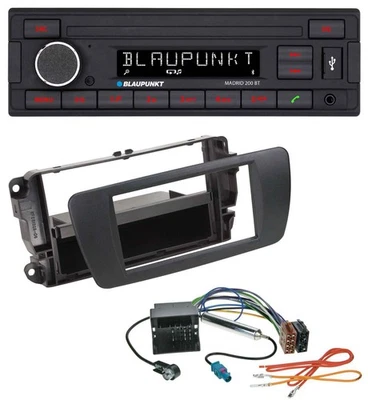 Blaupunkt USB AUX Bluetooth MP3 Autoradio für Seat Ibiza 6J ab 08 nitschwarz AN1 - Bild 1 von 4