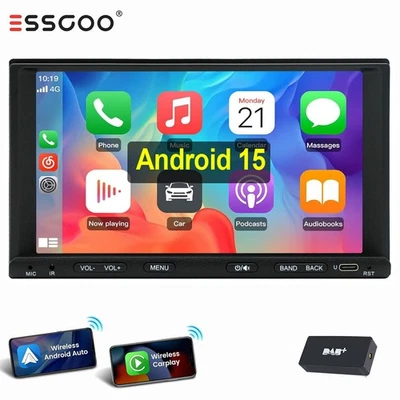 DAB+ 7" Doppel 2 DIN Android 15 4+64GB Carplay Autoradio GPS Navi RDS Bluetooth - Bild 1 von 4