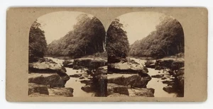 Stereoview Stereoscope Card The Strid Bolton Park Time Lapse River - Foto 1 di 2